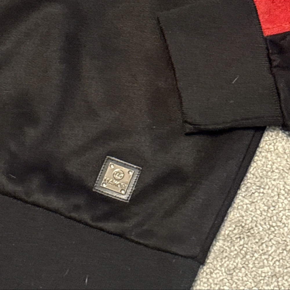 Makobi jeans USA men’s Soft studded lion Side Zip Heavy Sweatshirt y2k Sz LARGE - Picture 7 of 12
